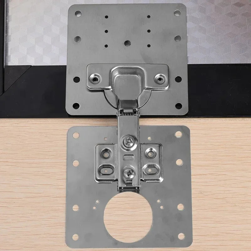 Cabinet hinge repair plate for kitchen cupboard door hinge support
