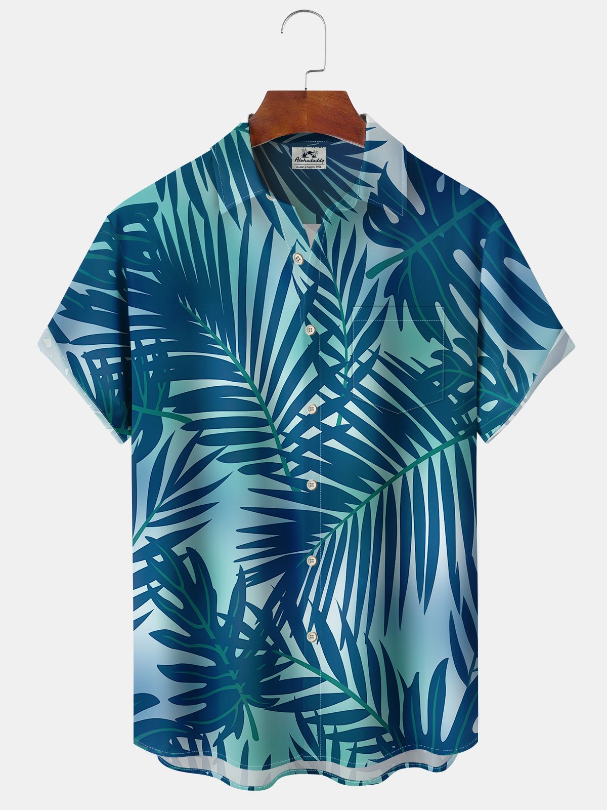 Casual Plants Palm Leaves Print Art Large Size Shirt