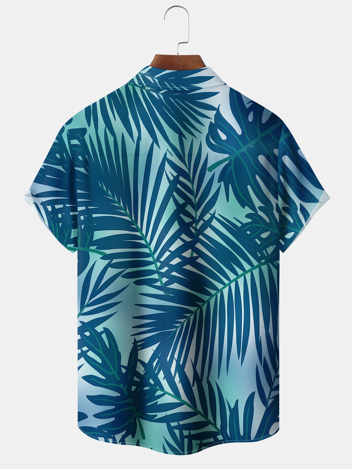 Casual Plants Palm Leaves Print Art Large Size Shirt 