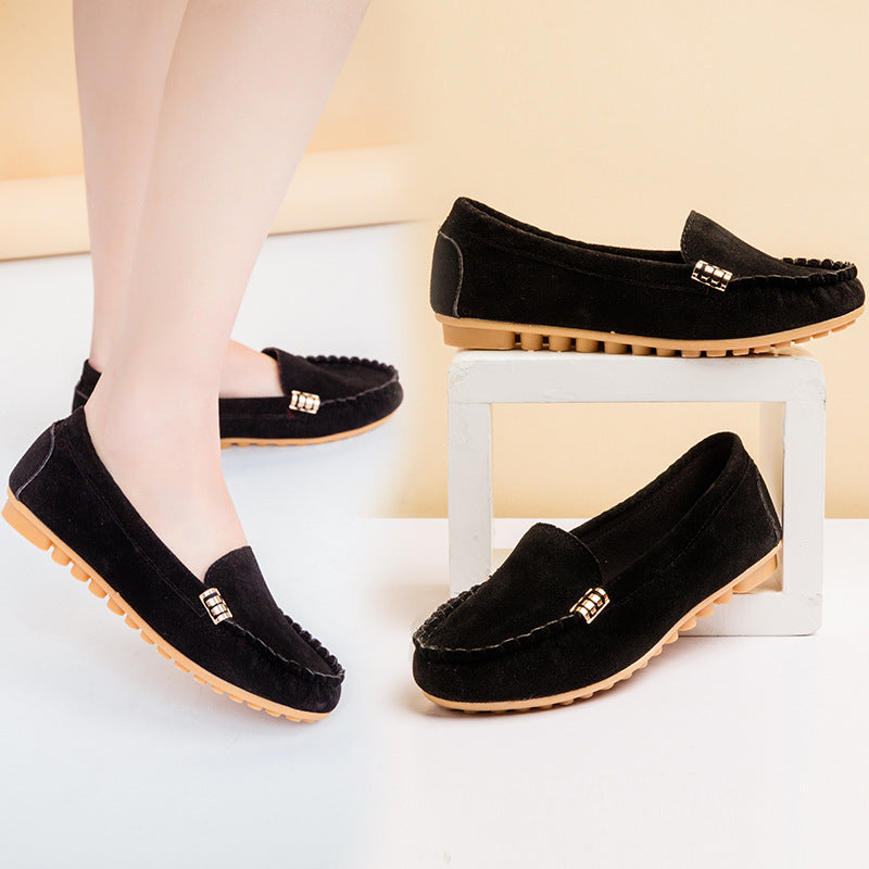 Womens flat peas shoes
