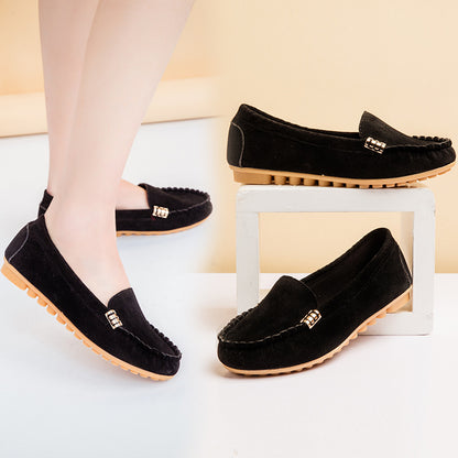 Womens flat peas shoes