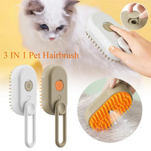 Cat steam brush for gentle and effective grooming of cats and pets