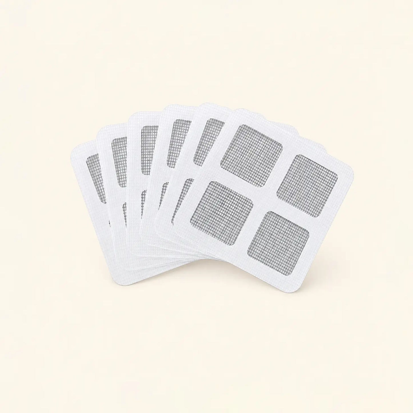 Window Screen Repair Patch Kit, 6-Pack Self-Adhesive Mesh Patches, 4x4 Inch