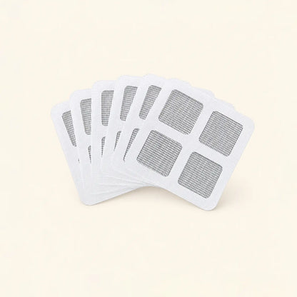 Window Screen Repair Patch Kit, 6-Pack Self-Adhesive Mesh Patches, 4x4 Inch