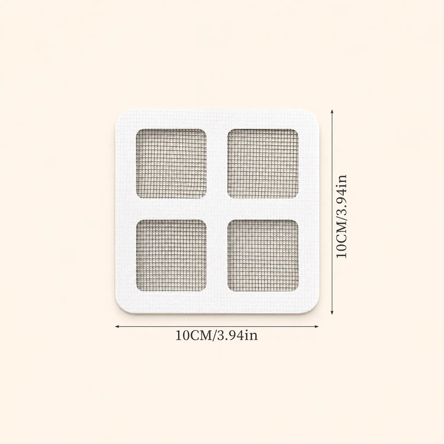 Window Screen Repair Patch Kit, 6-Pack Self-Adhesive Mesh Patches, 4x4 Inch