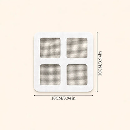 Window Screen Repair Patch Kit, 6-Pack Self-Adhesive Mesh Patches, 4x4 Inch