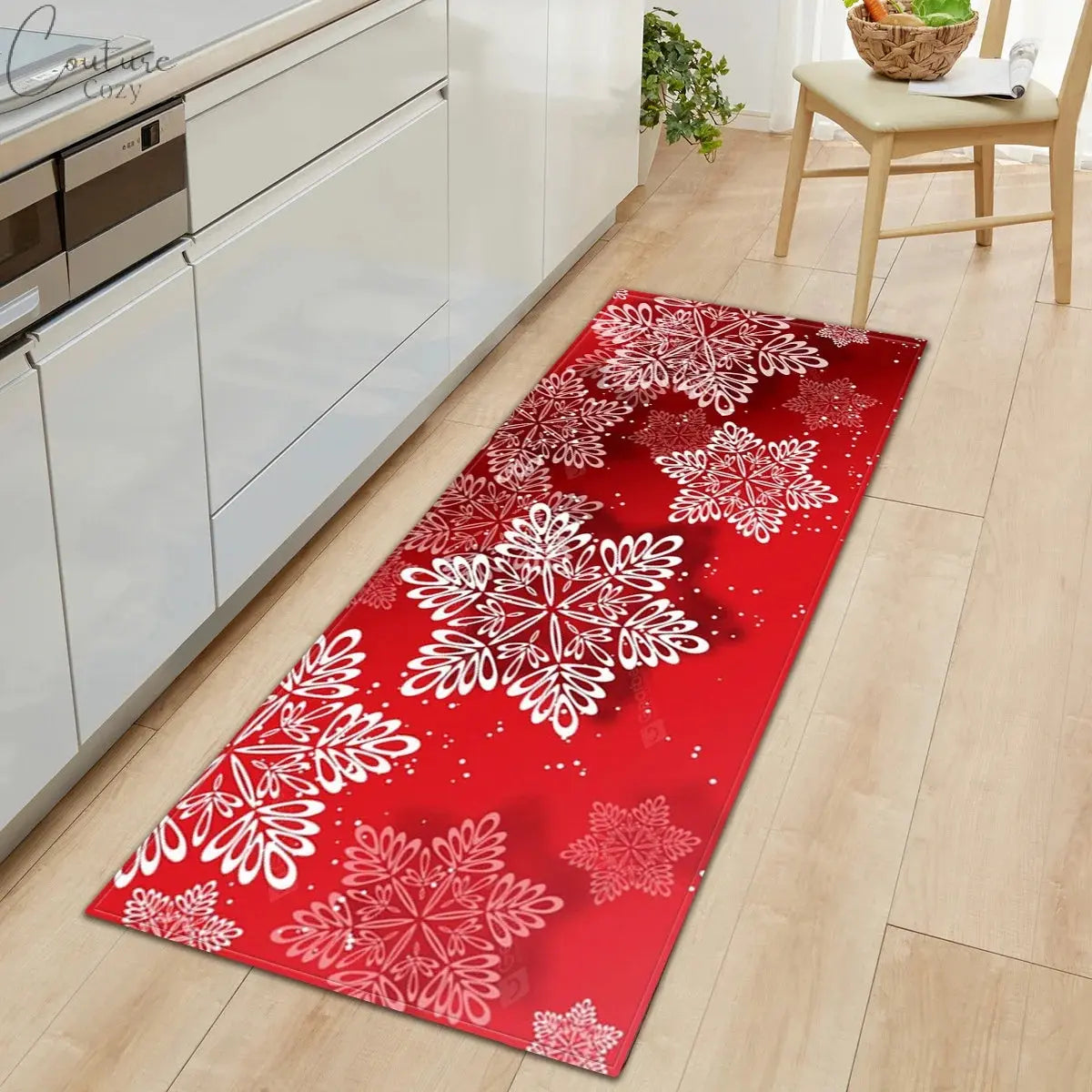 Christmas Kitchen Mats Entrance Doormat Decor Winter Xmas Hallway Balcony Rugs Bath Non-slip Foot Pad Christmas Decorations