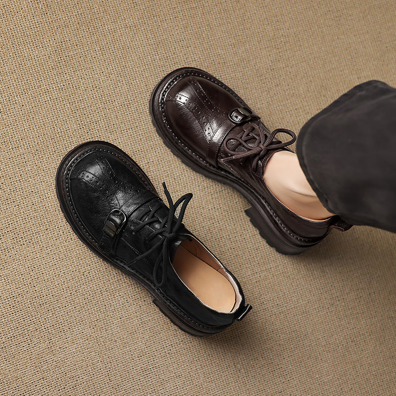 Platform Oxford Brogue Shoes