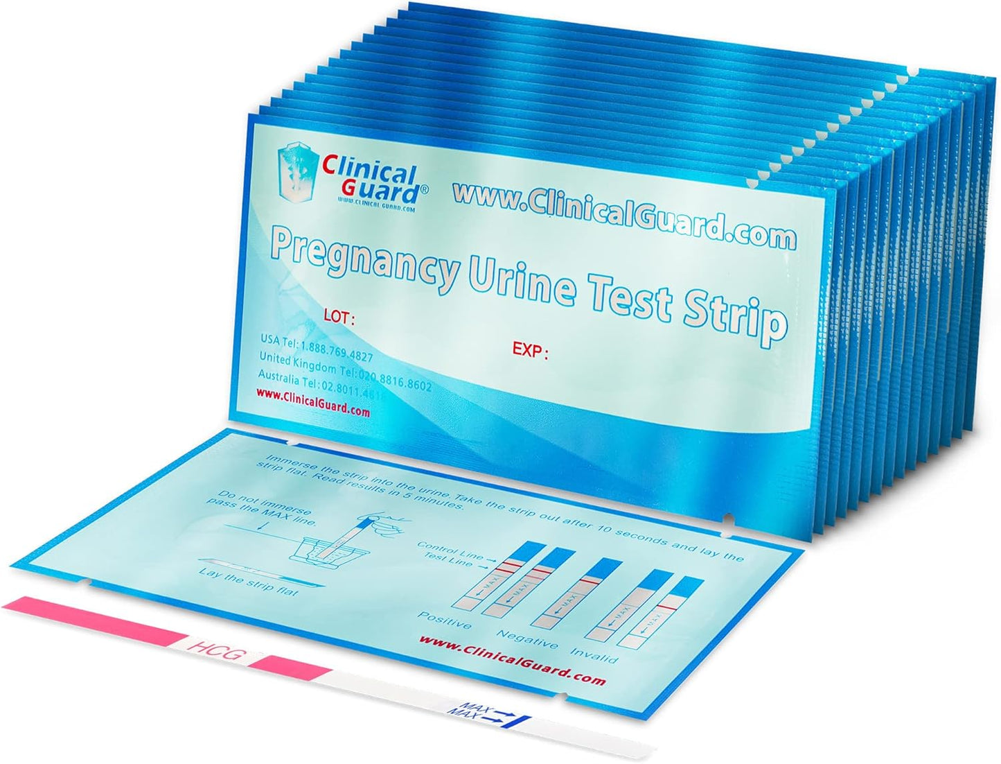 Clinical Guard 25 Pregnancy Test Strips