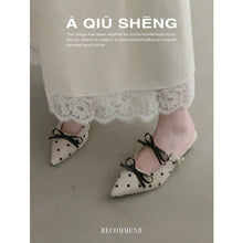 Bow Polka Dot Wedge Mules