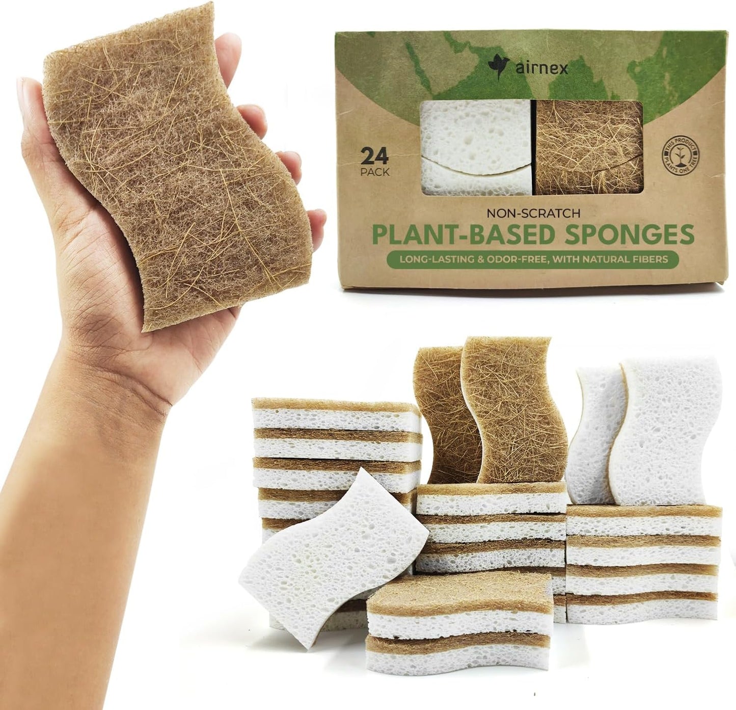  Coconut Scrubber Sponge