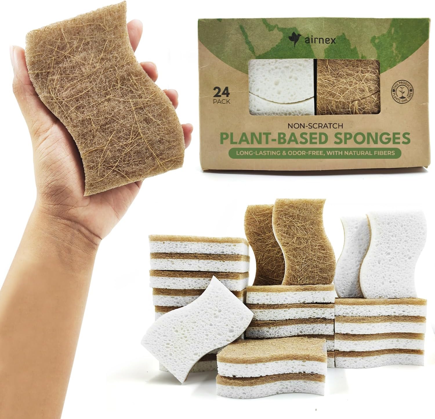  Coconut Scrubber Sponge