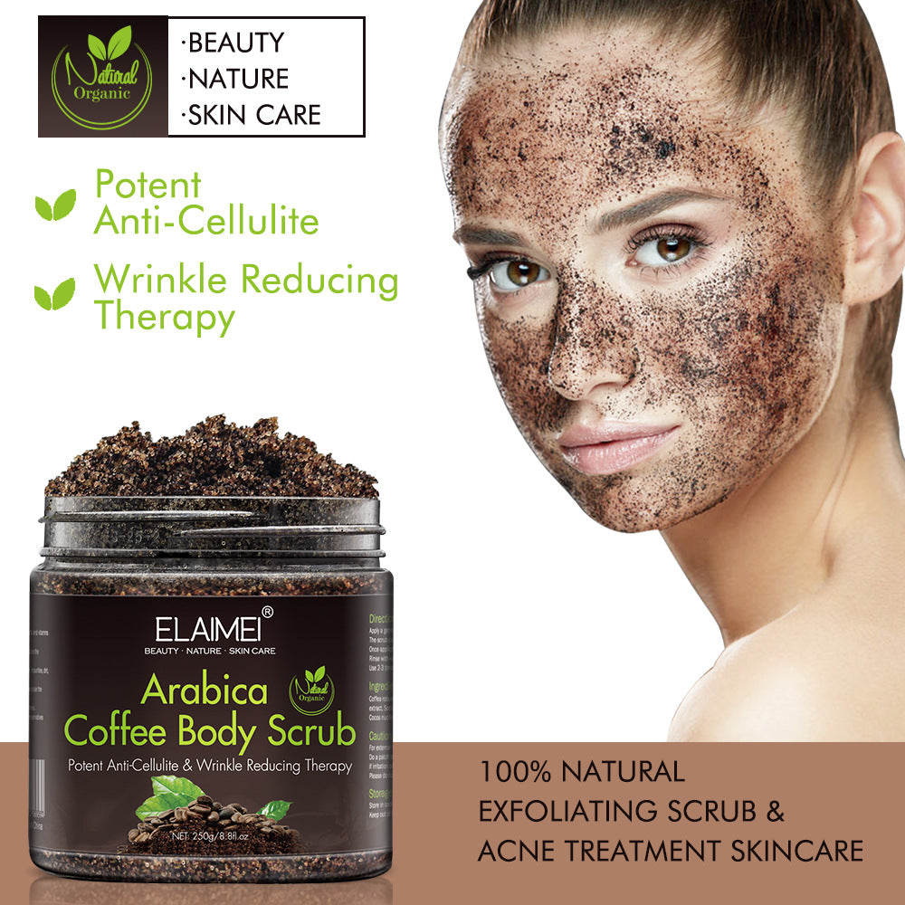 Coffee exfoliating body scrub