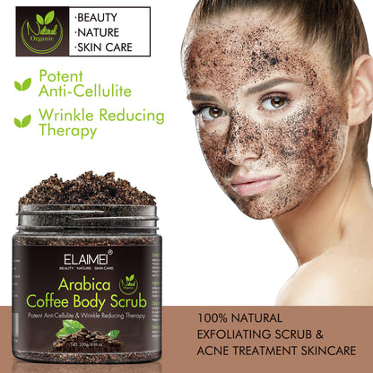 Coffee exfoliating body scrub
