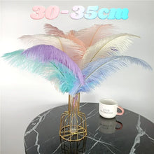 Colored ostrich feathers for wedding craft table centerpieces