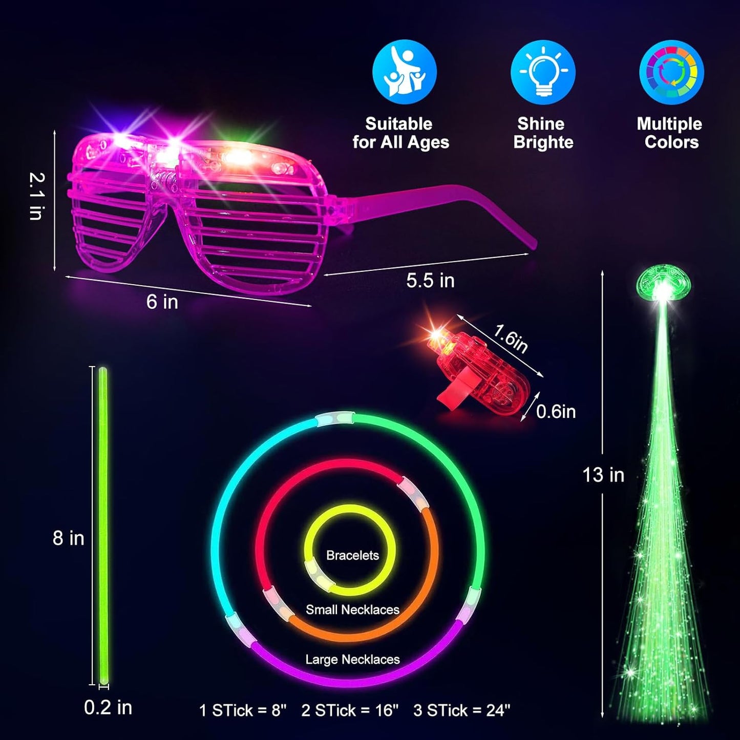 Colorful LED Glasses