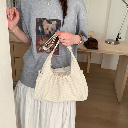 Plaid Drawstring Crossbody Bag