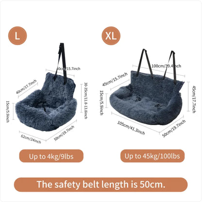 Comfortable and secure pet safety car seat for small dogs and cats