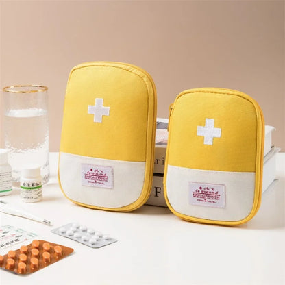 Compact portable medicine bag for travel and emergency first aid storage