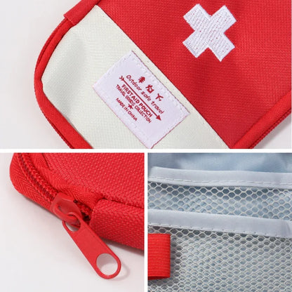 Compact portable medicine bag for travel and emergency first aid storage