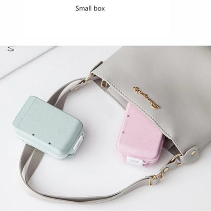 Compact portable pill box for vitamins and medicine travel storage