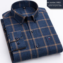 Cotton Plaid Enzyme Wash Embroidered Shirt