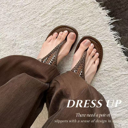 Handwoven Leather Thong Sandals