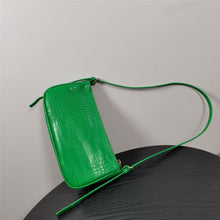 Crocodile Baguette Shoulder Bag