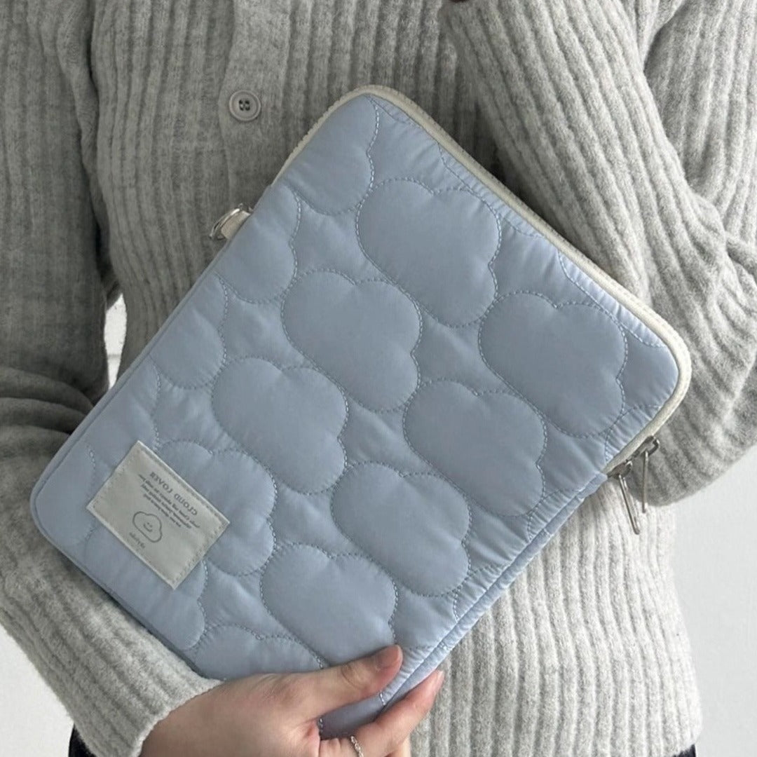 Cloud embroidery tablet bag