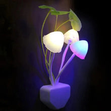 Cute plug-in mushroom night light LED lamp for kids and bedroom use