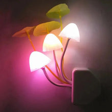 Cute plug-in mushroom night light LED lamp for kids and bedroom use