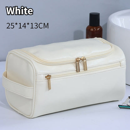 Large Capacity Men’s Toiletries Bag – Waterproof PU Travel Organizer