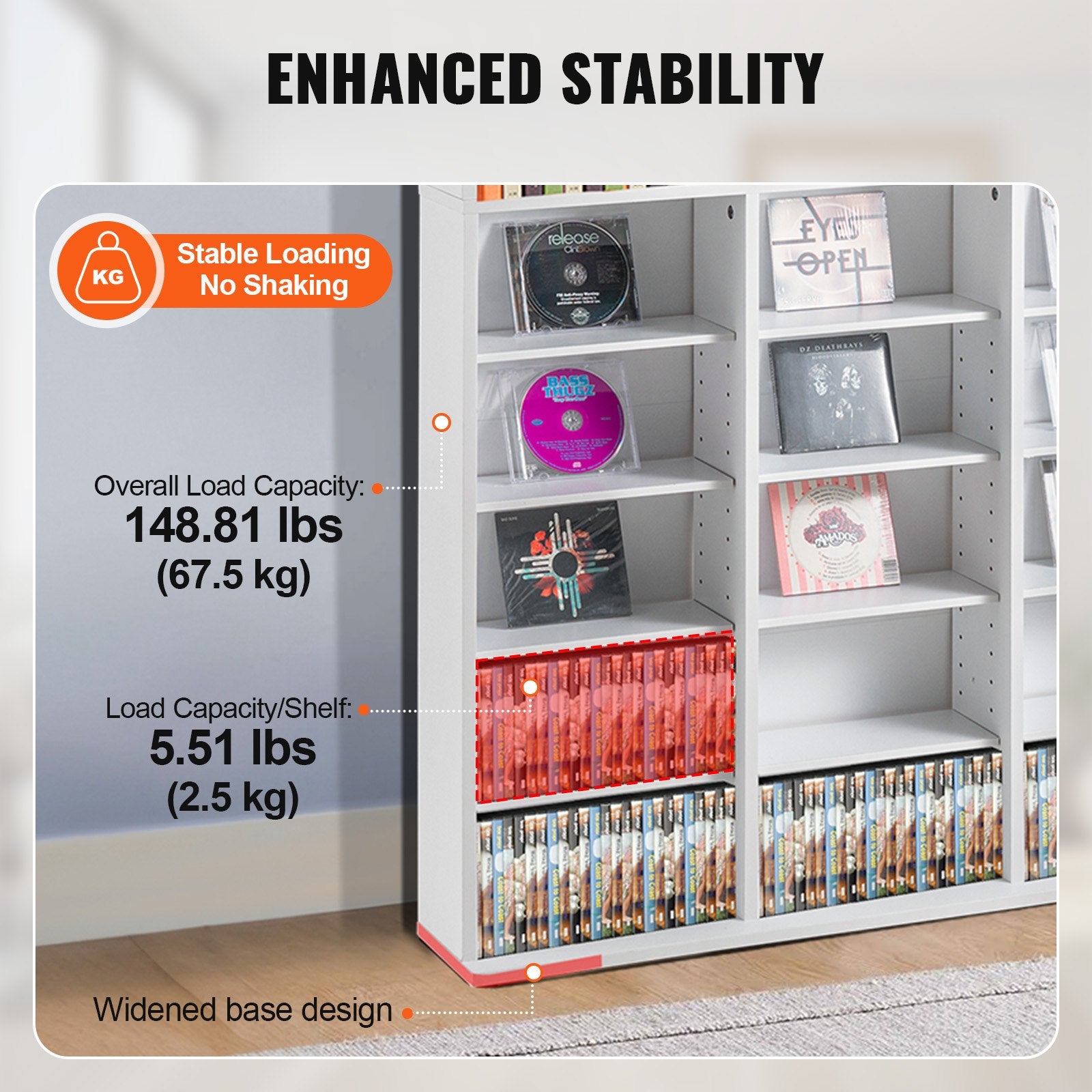 DVD shelf organizer