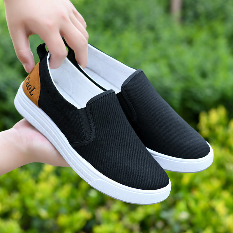 Mens canvas slip-on sneakers