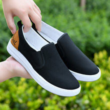 Mens canvas slip-on sneakers