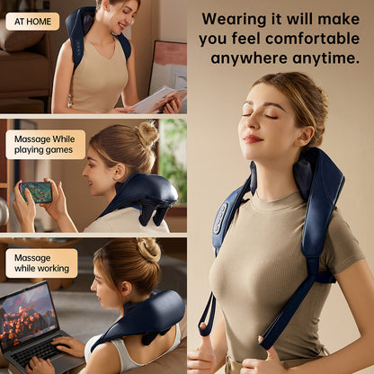 Kneading shoulder massager heat