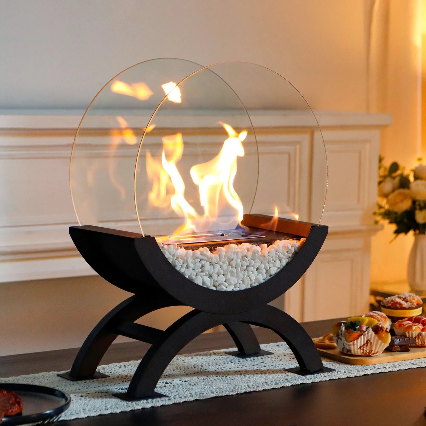Desktop alcohol fireplace