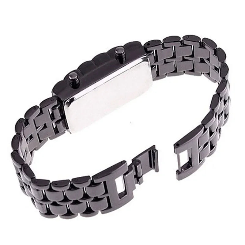 Digital lava wrist watch with LED display and unique lava design