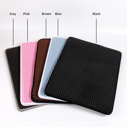 Double Layer Cat Litter Pad – Anti-Tracking Waterproof Mat for Cats