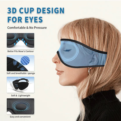DreamTunes 3D sleep mask headphones with Bluetooth for comfortable sleep