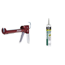 Drip-free caulking gun with smoother

