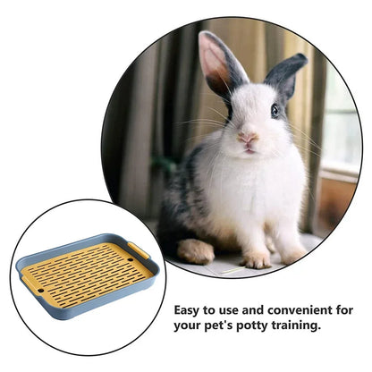 Durable and compact rabbit litter box for small pets with easy-clean tray