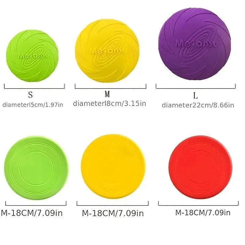 Durable silicone dog flying disc for active outdoor play