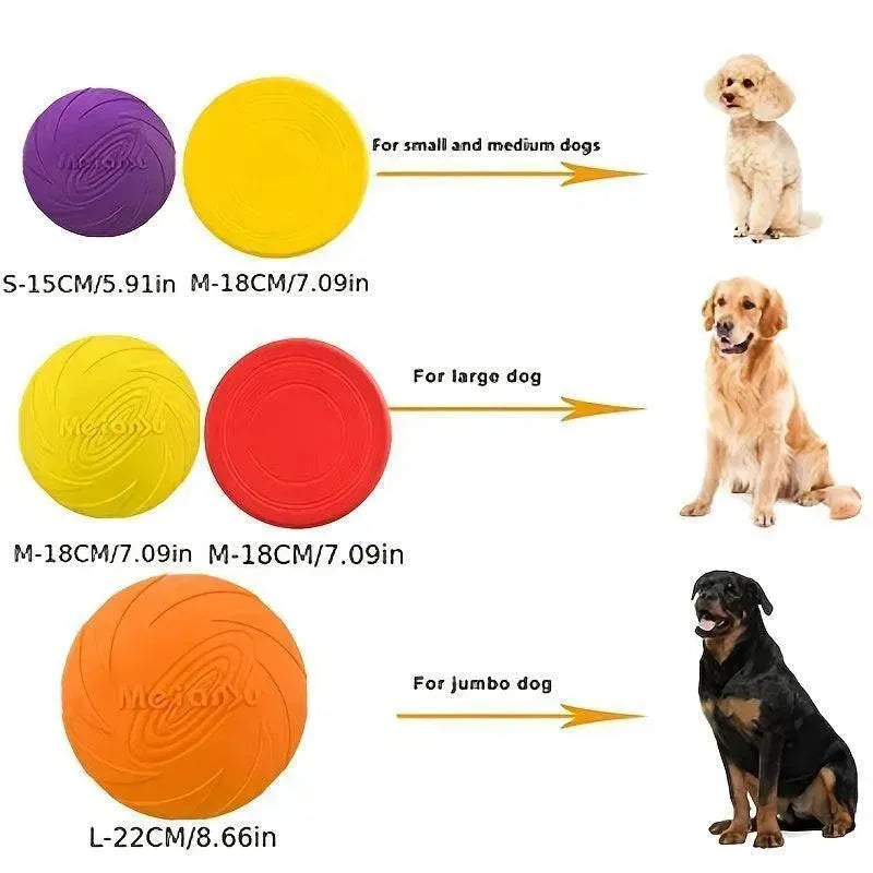 Durable silicone dog flying disc for active outdoor play