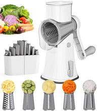 Easy spin kitchen grater for shredding vegetables and cheese safely