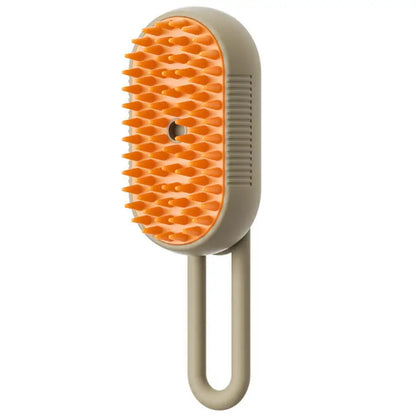Electric steam brush for pet grooming dogs and cats at home