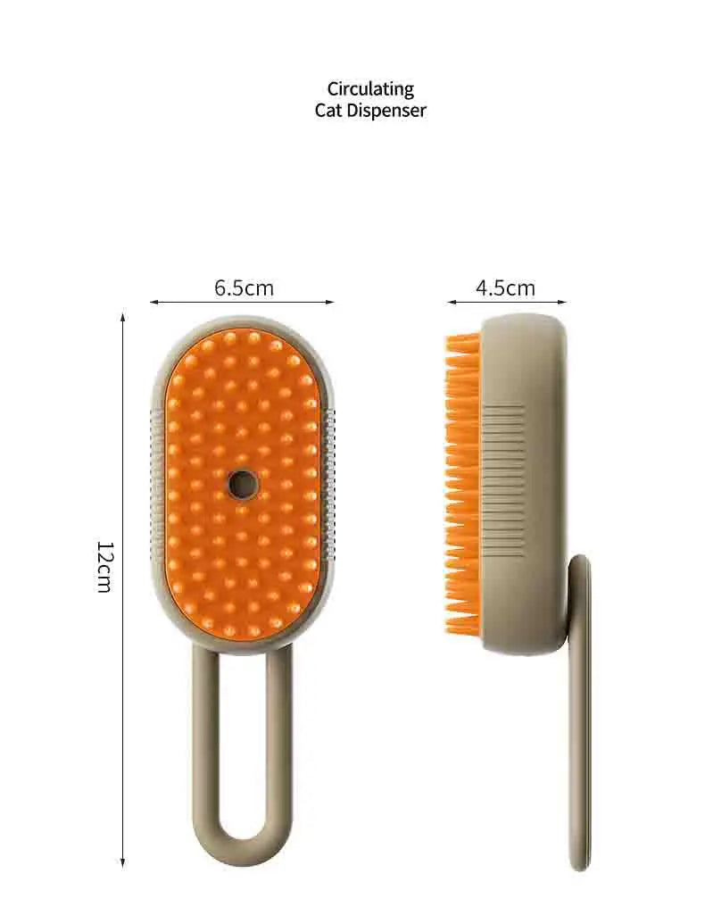 Electric steam brush for pet grooming dogs and cats at home 