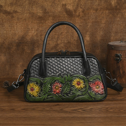 Ethnic Leather Shoulder Bag