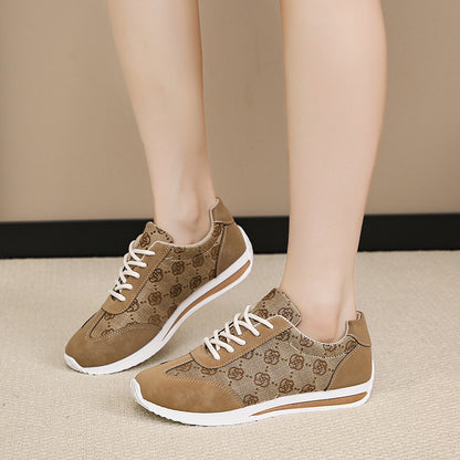 Flat lace-up sneakers