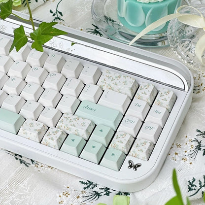Floral green magnetic keycaps